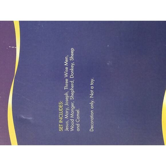 VINTAGE HOLIDAY TIME 11 PIECE PORCELAIN NATIVITY SET Still In Box - Picture 2 of 5